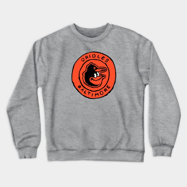 Baltimore Orioleeees 09 Crewneck Sweatshirt by Very Simple Graph